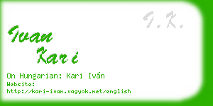 ivan kari business card